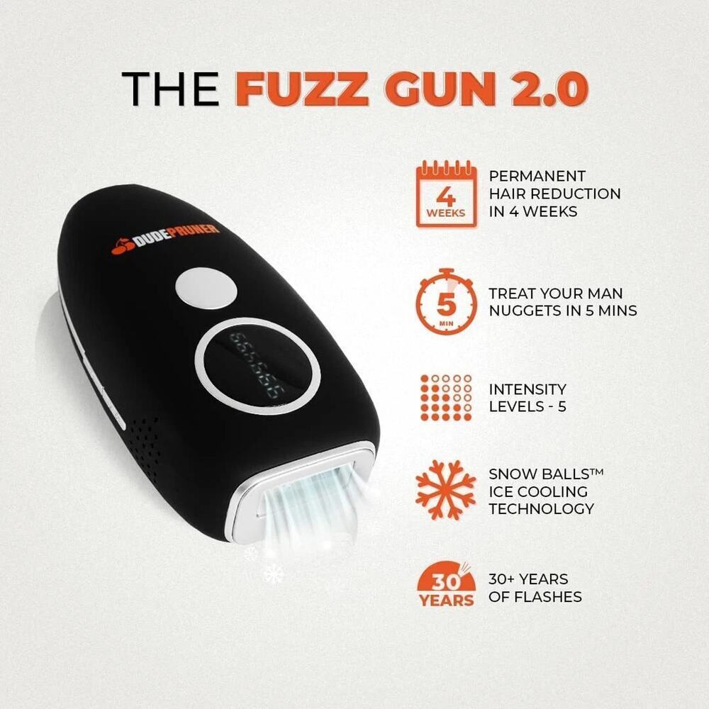FUZZ GUN 2.0 Laser Hair Removal POOL 5 Levels of Intensity Dude Pruner NEW Seale - Picture 2 of 11
